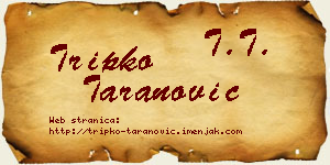 Tripko Taranović vizit kartica
